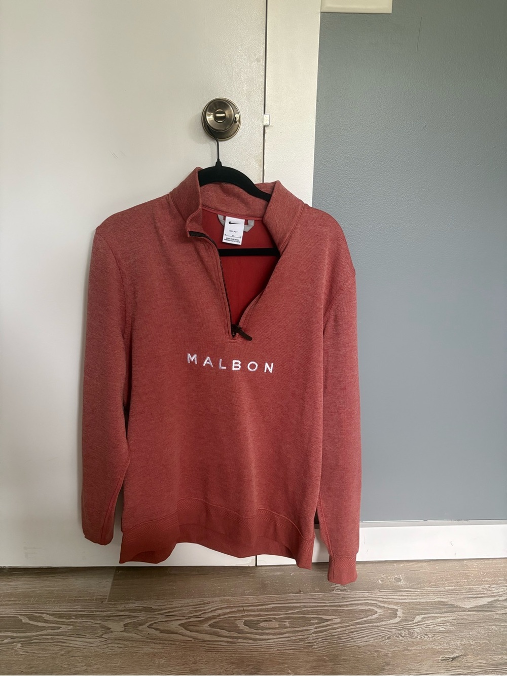 Malbon Men's Half-Zip Sweater in Dusty Rose